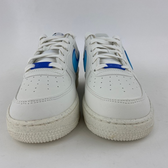 Nike Air Force 1 LV8 White Blue Youth 7Y GS Sneakers Double Swoosh DQ0359 100 - Picture 6 of 12